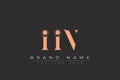 IIN abstract letter logo design Royalty Free Stock Photo