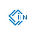 IIN letter logo design on white background. IIN creative circle letter logo concept