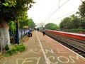 Indian Railway Station with human