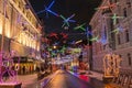Iinternational festival Christmas light, Moscow, street B. Dmitrovka at night