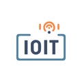 IIoT Icon for Industrial Internet of Things Royalty Free Stock Photo