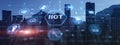 IIOT industrial internet of things concept. Technology and Business