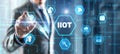IIOT industrial internet of things concept. Technology and Business Royalty Free Stock Photo