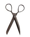 isolated with clipping path. Vintage scissor Royalty Free Stock Photo