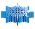 Iisometric 3D snowflake.