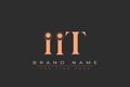 IIT abstract letter logo design Royalty Free Stock Photo