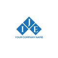 IJE letter logo design on WHITE background. IJE creative initials letter logo Royalty Free Stock Photo