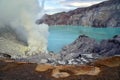 Ijen Volcano is an active volcano in Indonesia