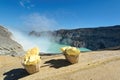 Ijen Volcano Sulphur Stones Royalty Free Stock Photo