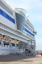 IJmuiden, the Netherlands - April 30th, 2017: Aida Sol passengers boarding the ship