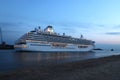 IJmuiden, the Netherlands -July 27th 2018: Crystal Serenity owned by Crystal Cruises Royalty Free Stock Photo