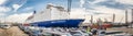 IJMUIDEN, NETHERLANDS - MAY 14 2017: Cars are waiting to get on the Princess of seaways ferry