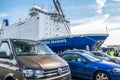 Ijmuiden, Netherlands - May 14 2017: Passengers are waiting to get on the Princess of seaways ferry