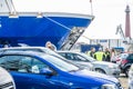 Ijmuiden, Netherlands - May 14 2017: Passengers are waiting to get on the Princess of seaways ferry