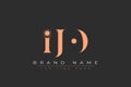IJO abstract letter logo design Royalty Free Stock Photo