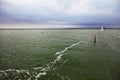 Ijsselmeer lake before a storm