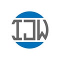 IJW letter logo design on white background. IJW creative initials circle logo concept. IJW letter design Royalty Free Stock Photo