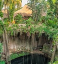 Ik-Kil cenote near Chichen Itza. Mexico Royalty Free Stock Photo