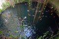 Ik-kil cenote in Yucatan peninsula, Mexico. Royalty Free Stock Photo