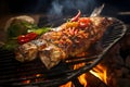 Ikan Bakar, grilled fish marinated in a flavorful spice paste, a popular Indonesian seafood dish