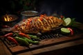 Ikan Bakar, grilled fish marinated in a flavorful spice paste, a popular Indonesian seafood dish