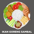 IKAN GORENG LALAPAN, INDONESIAN STREET FOOD
