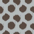 Ikat bold dots vector seamless pattern. Royalty Free Stock Photo