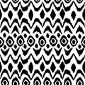 Ikat damask seamless pattern.