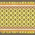 Ikat embroidery is local fabric pattern with geometric seamless