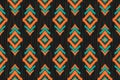 Ikat ethnic pattern traditional. Seamless pattern in tribal