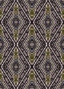 Ikat fabric pattern. Thai silk seamless