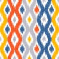 Ikat fabric style, rug texture pattern