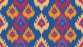 Ikat geometric folklore ornament with diamonds.