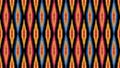 Ikat geometric folklore ornament with diamonds.