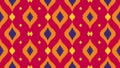 Ikat geometric folklore ornament with diamonds.