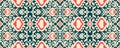 Ikat geometric folklore ornament. Oriental vector damask pattern. Royalty Free Stock Photo