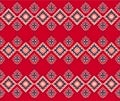 Ikat geometric folklore ornament. Tribal ethnic vector texture. Seamless striped pattern in Aztec style Royalty Free Stock Photo