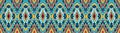 Ikat geometric folklore ornament. Tribal ethnic vector texture. Seamless striped pattern in Aztec style.