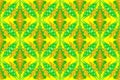 Ikat green-brown geometric folk ornament, seamless tribal ethnic fabric pattern in Aztec style, tribal embroidery, Indian, bright Royalty Free Stock Photo