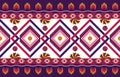 Ikat Indian seamless pattern design for fabric textile. Aztec, boho, geometric, fabric,