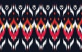 Ikat Indian seamless pattern design for fabric textile.