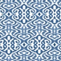 Ikat Ogee background - Ethnic folk seamless pattern