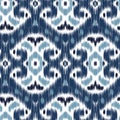 Ikat Ogee background - Ethnic folk seamless pattern