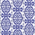 Ikat Ogee background - Ethnic folk seamless pattern