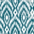 Ikat Ogee background - Ethnic folk seamless pattern