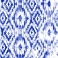 Ikat Ogee background - Ethnic folk seamless pattern