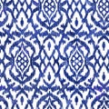 Ikat Ogee background - Ethnic folk seamless pattern