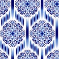 Ikat Ogee Background 16