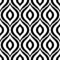 Ikat damask seamless pattern.