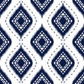 ikat pattern Ethnic Tribal textile American African Aztec geometric fabric native bohemian boho motif mandalas carpet Royalty Free Stock Photo